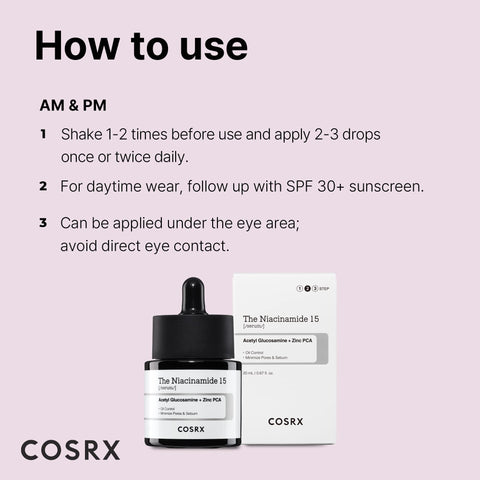 COSRX - THE NIACINAMIDE 15 SERUM 20ML