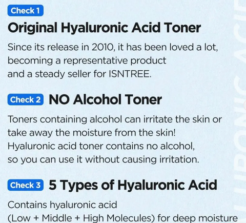 Isntree - Hyaluronic Acid Toner 200ML