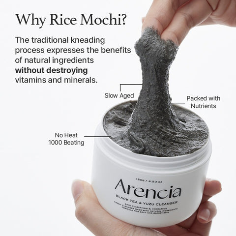 ARENCIA - Black Tea & Yuzu Rice Mochi Cleanser 120g